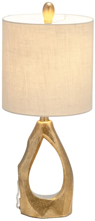 Resin 21" Organic Table Lamp, Gold