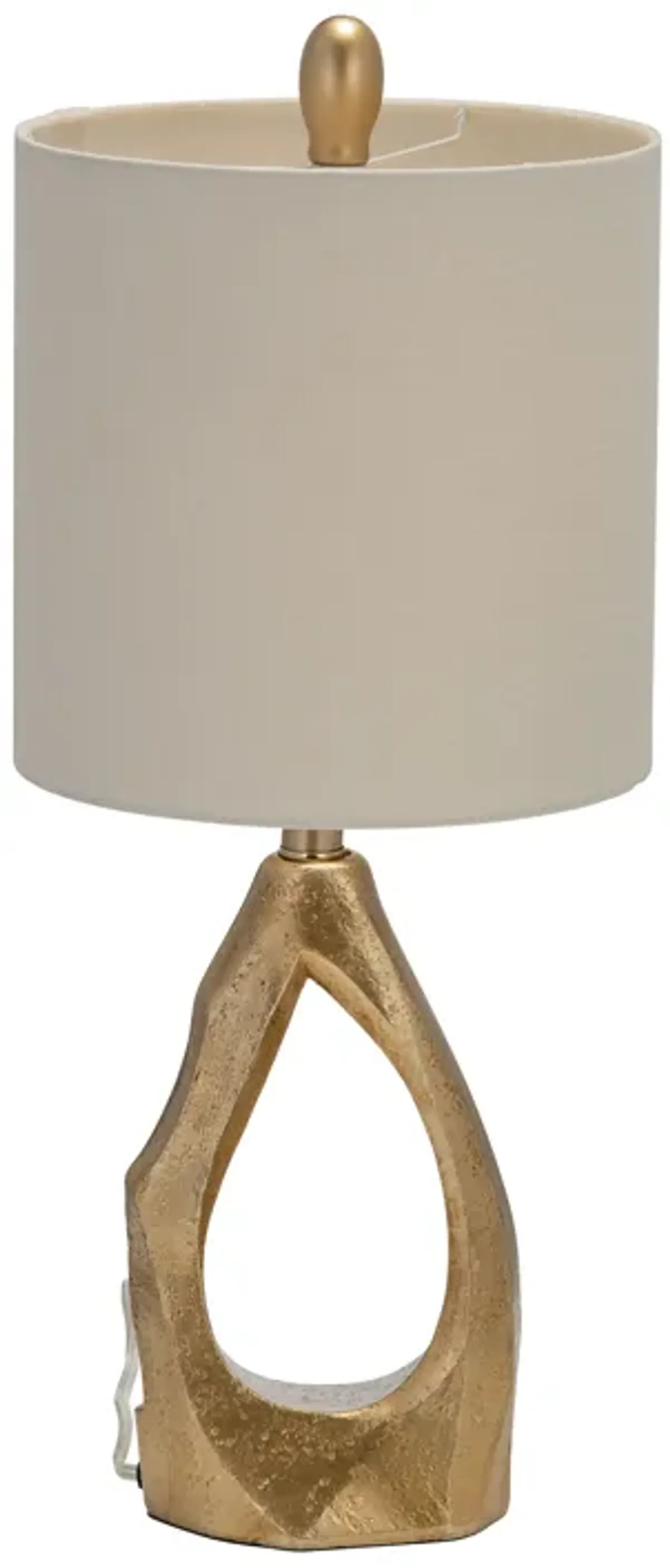 Resin 21" Organic Table Lamp, Gold