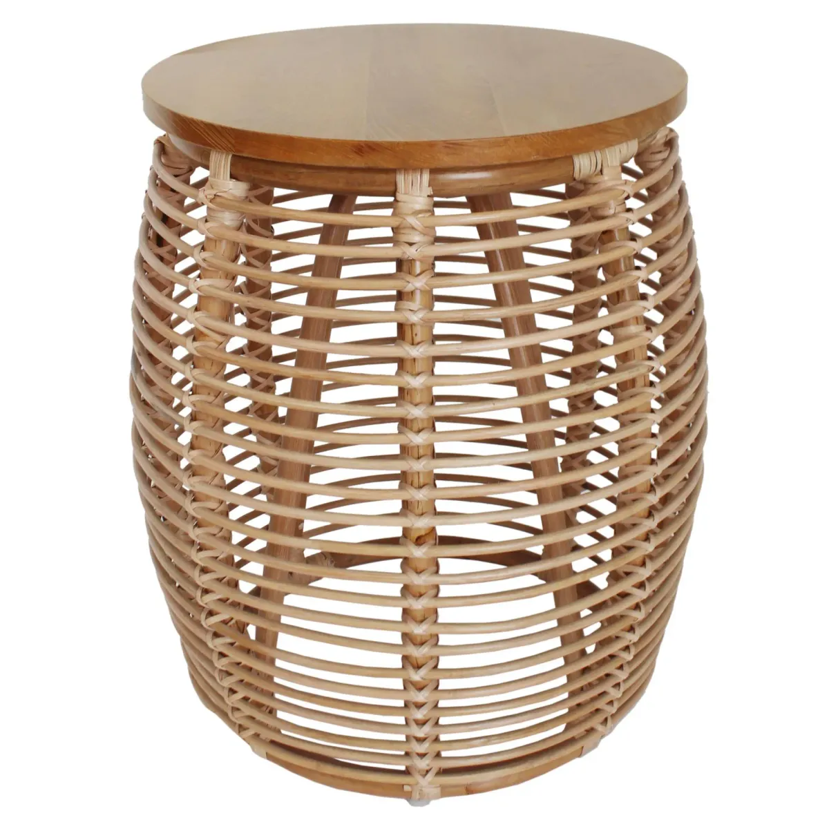 iris rattan side/ end table, honey