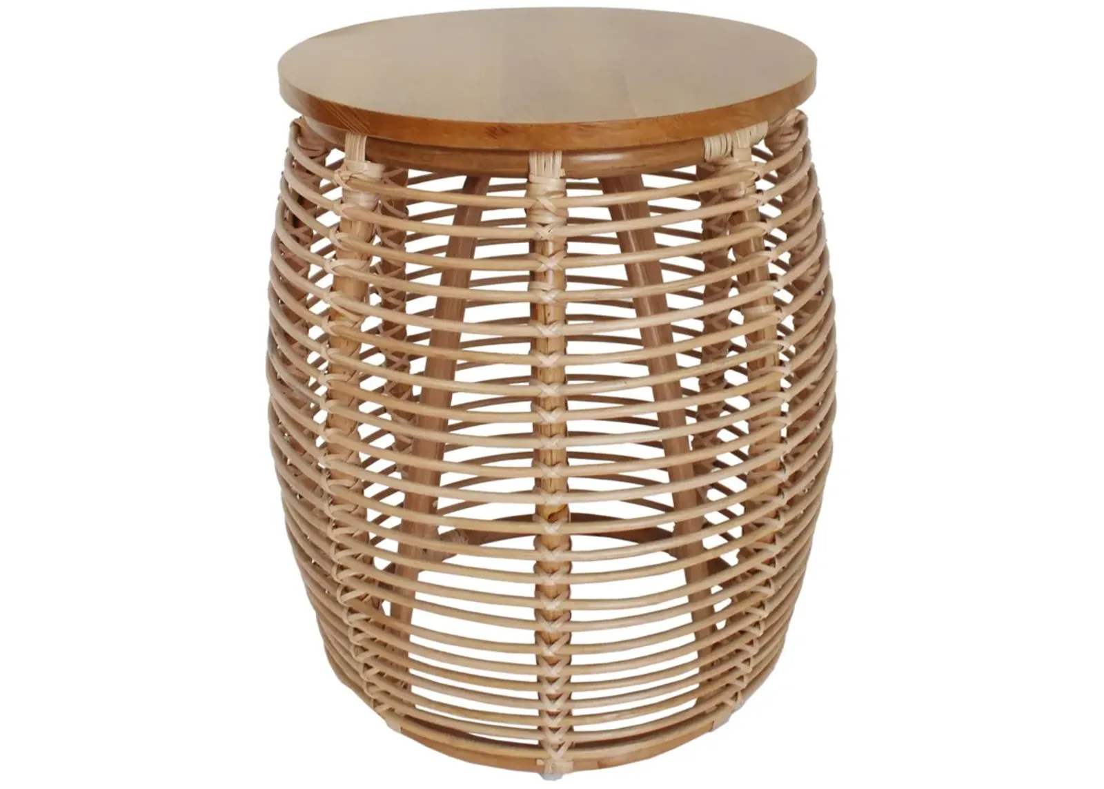 iris rattan side/ end table, honey