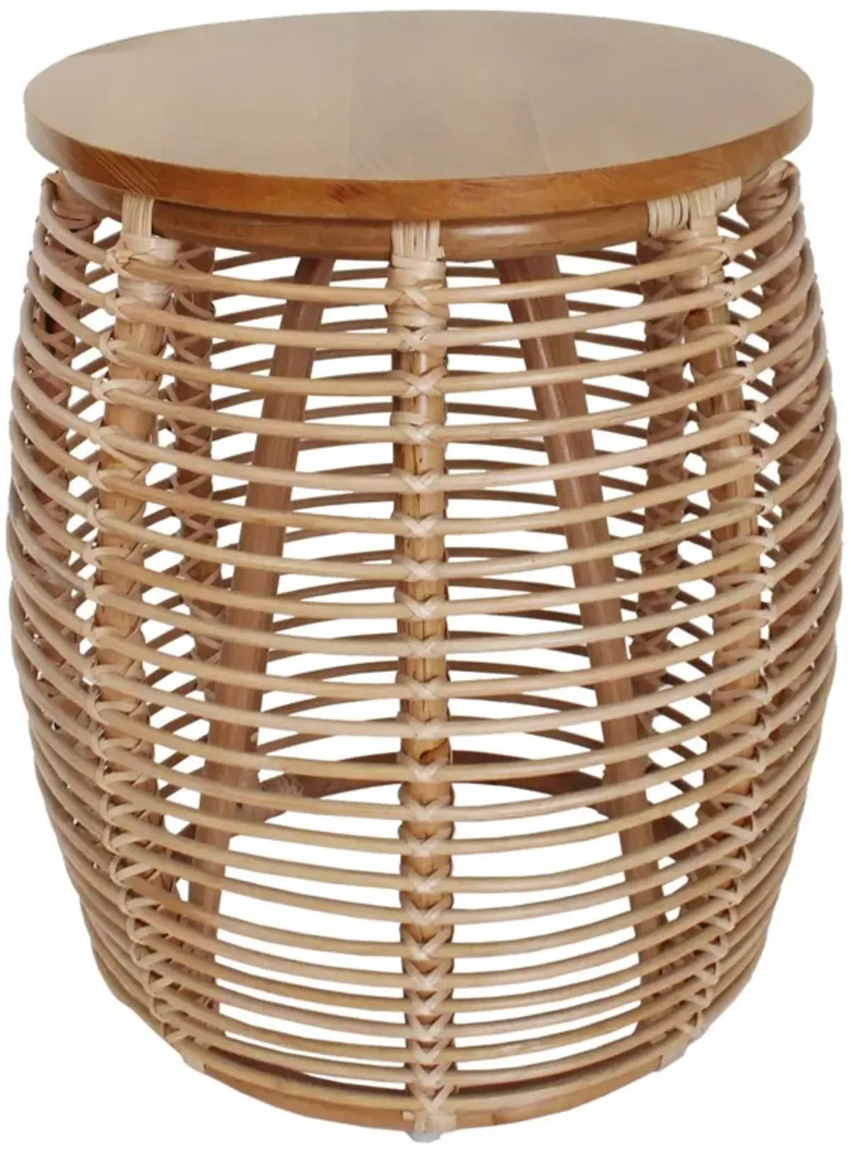 iris rattan side/ end table, honey