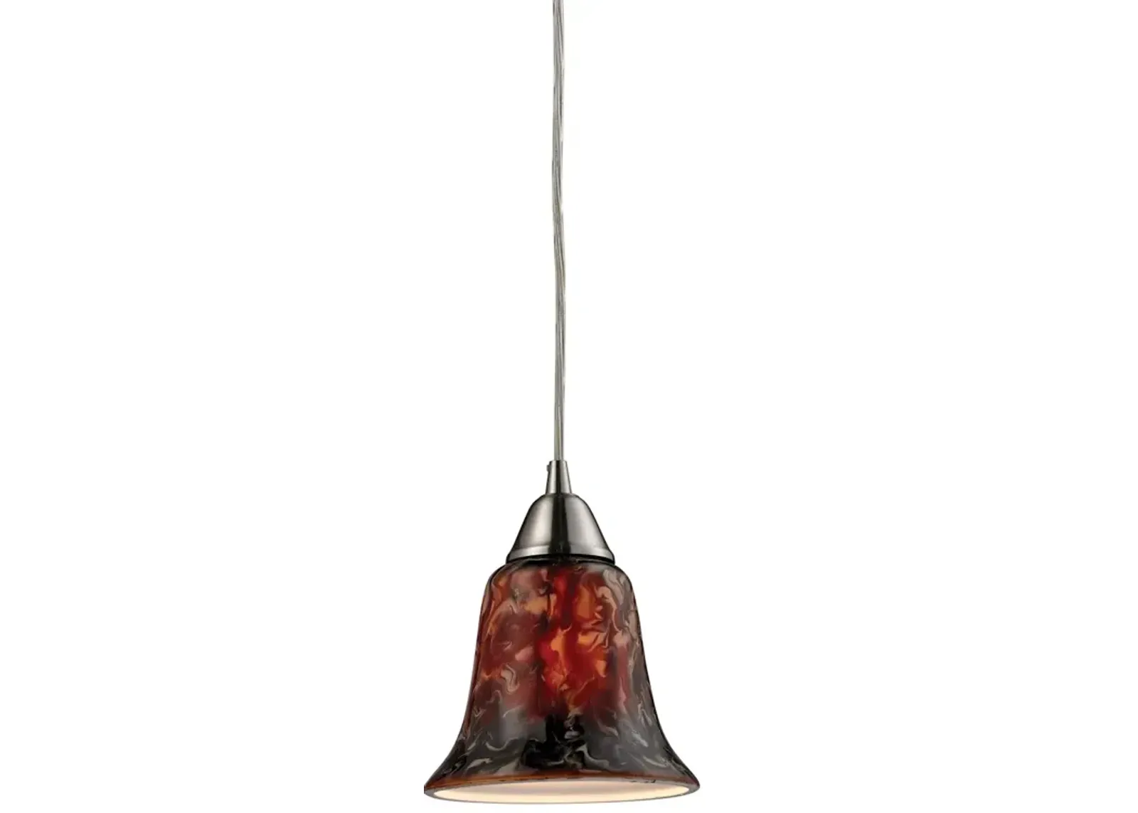 Confections 1-Light Pendant in Satin Nickel - Includes LED Bulbs