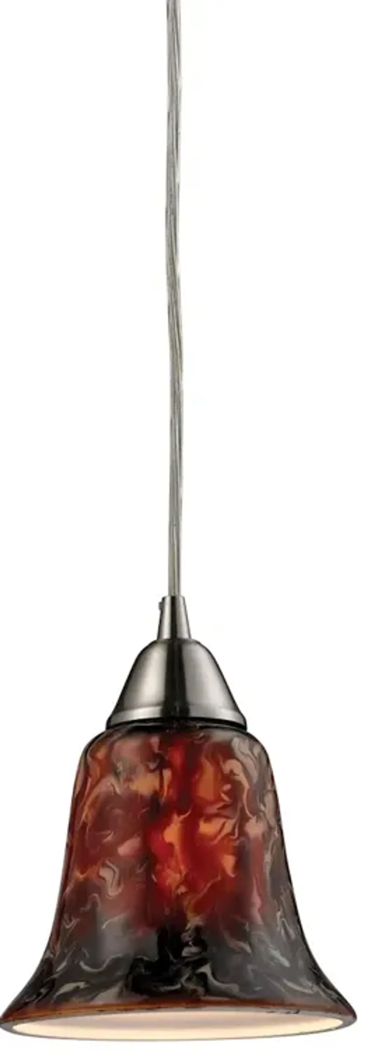 Confections 1-Light Pendant in Satin Nickel - Includes LED Bulbs