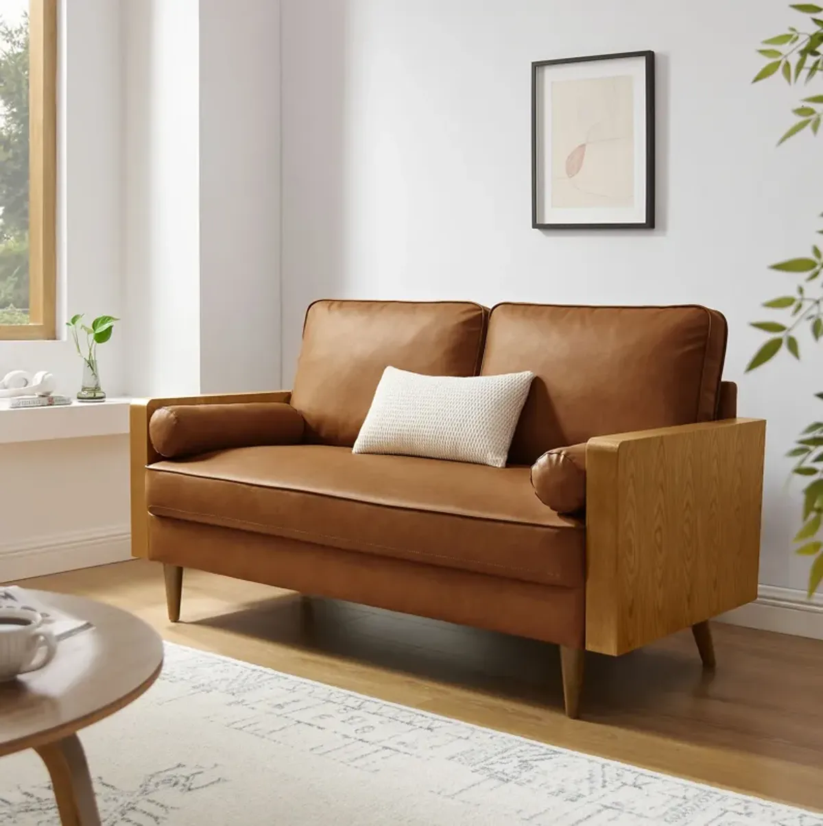 Kellan Vegan Leather Loveseat by Modway