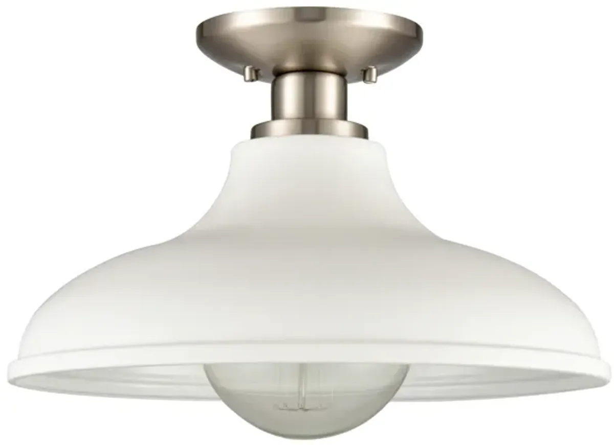 Grenville 13'' Wide 1-Light Semi Flush Mount - Brushed Nickel