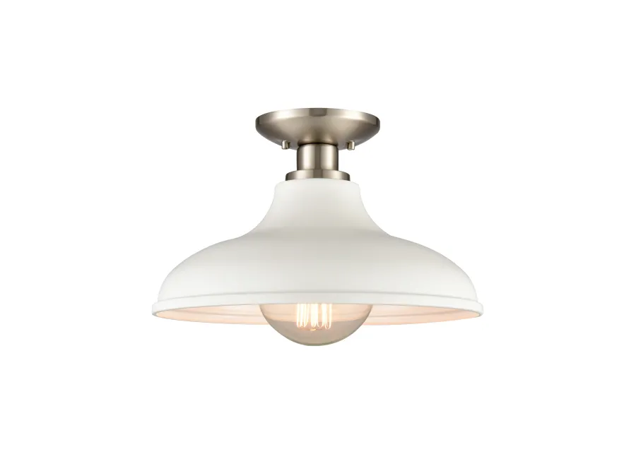 Grenville 13'' Wide 1-Light Semi Flush Mount - Brushed Nickel