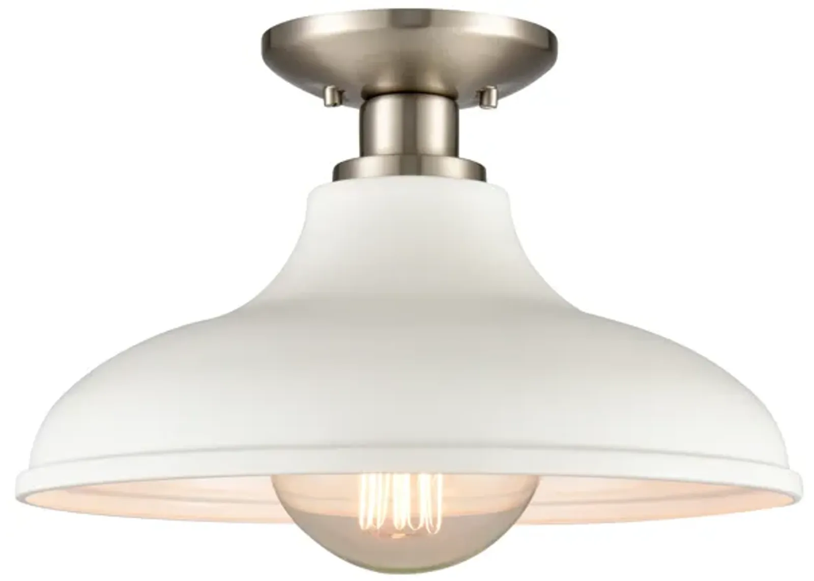 Grenville 13'' Wide 1-Light Semi Flush Mount - Brushed Nickel