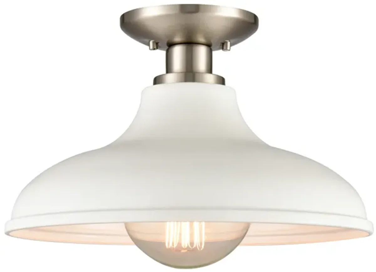 Grenville 13'' Wide 1-Light Semi Flush Mount - Brushed Nickel