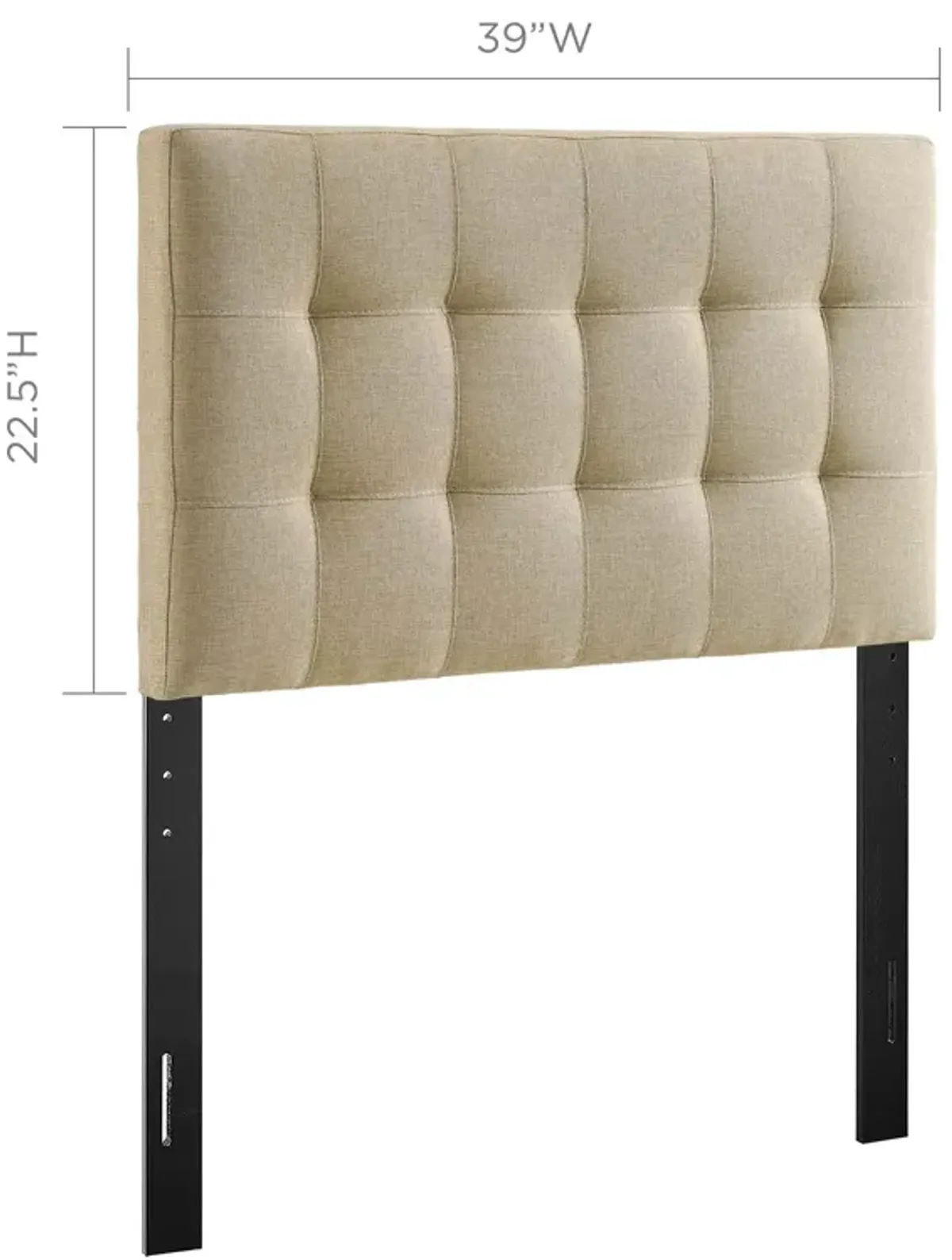 Lily Twin Upholstered Fabric Headboard