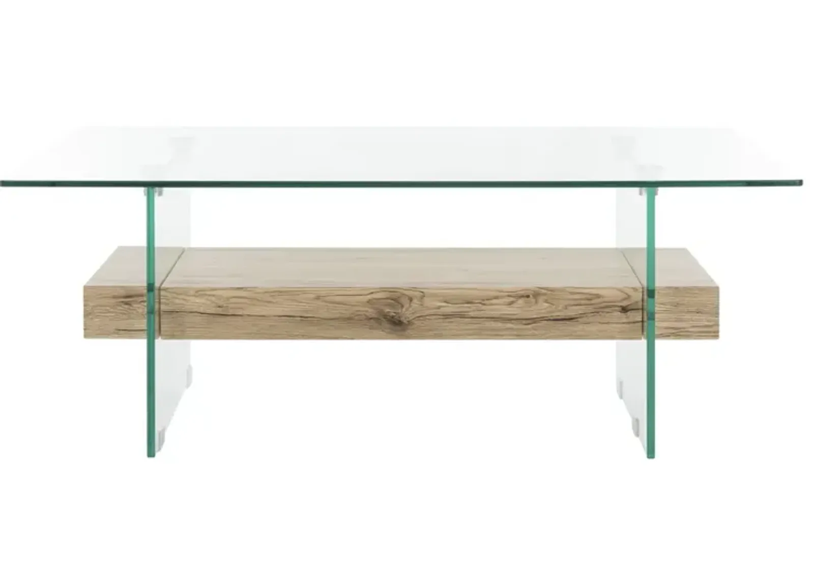 KAYLEY RECTANGULAR MODERN GLASS COFFEE TABLE