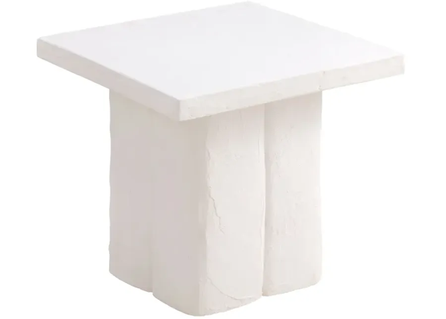 Kayla White Concrete Side Table