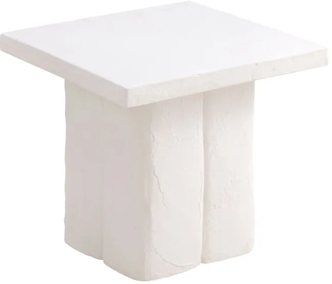 Kayla White Concrete Side Table