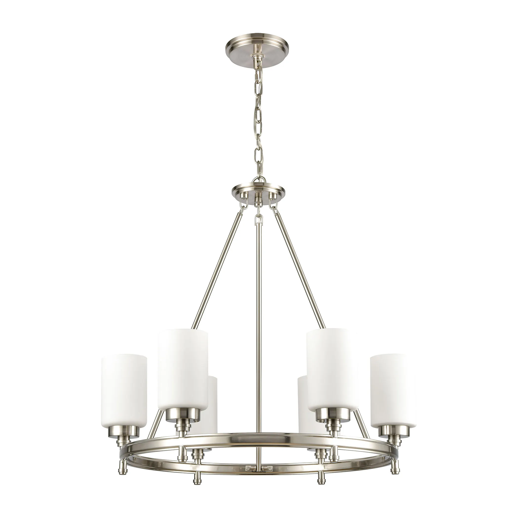 Dawson 25" Wide 6-Light Chandelier - Satin Nickel