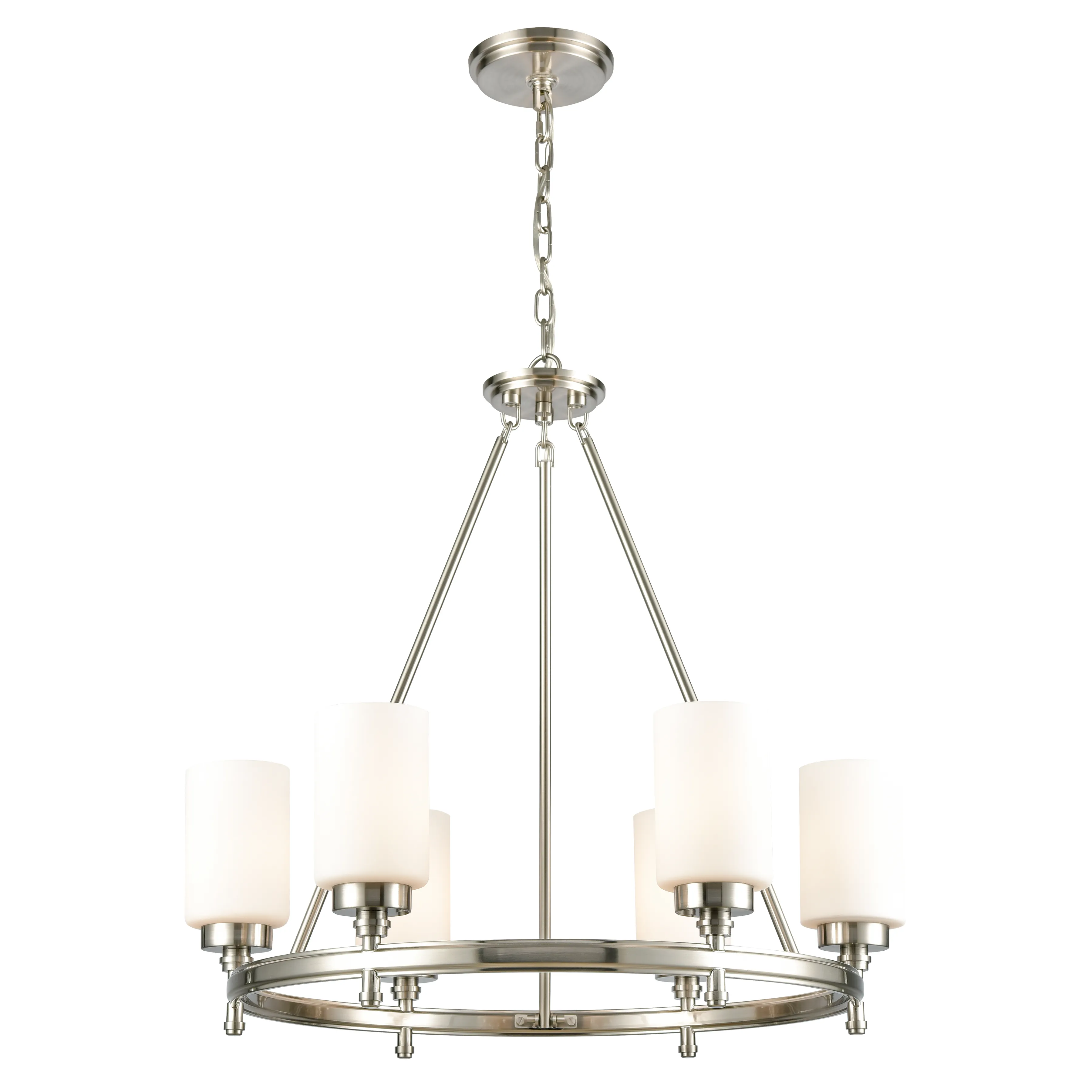 Dawson 25" Wide 6-Light Chandelier - Satin Nickel