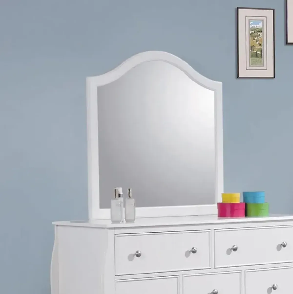 Dieppe Dresser Mirror Cream White