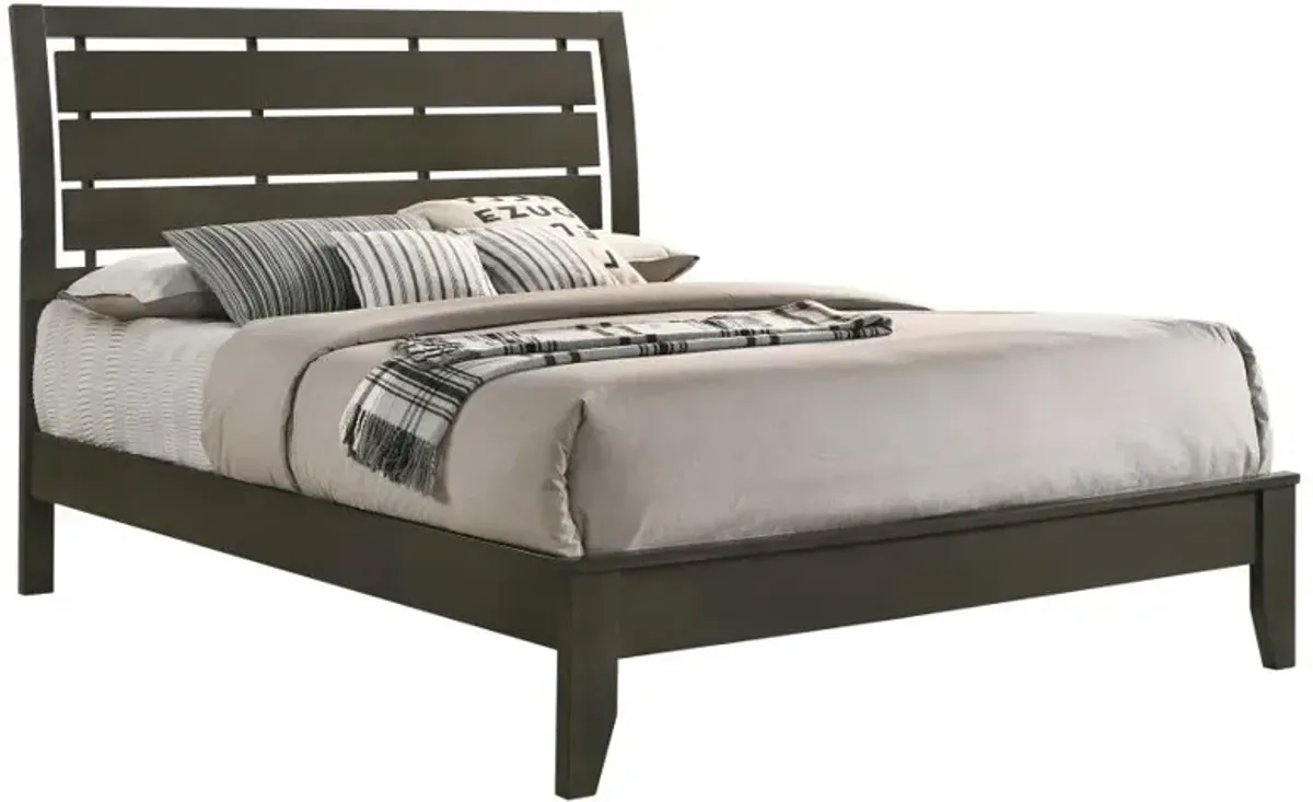 Serenity Queen Panel Bed Mod Grey