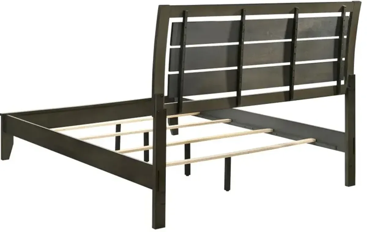 Serenity Queen Panel Bed Mod Grey