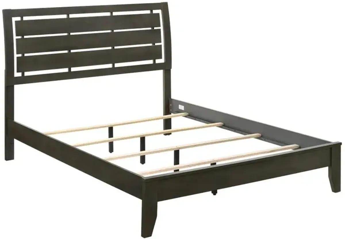 Serenity Queen Panel Bed Mod Grey