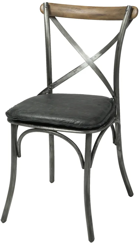 Metal Crossback Chairs (Set of 2 Chairs)