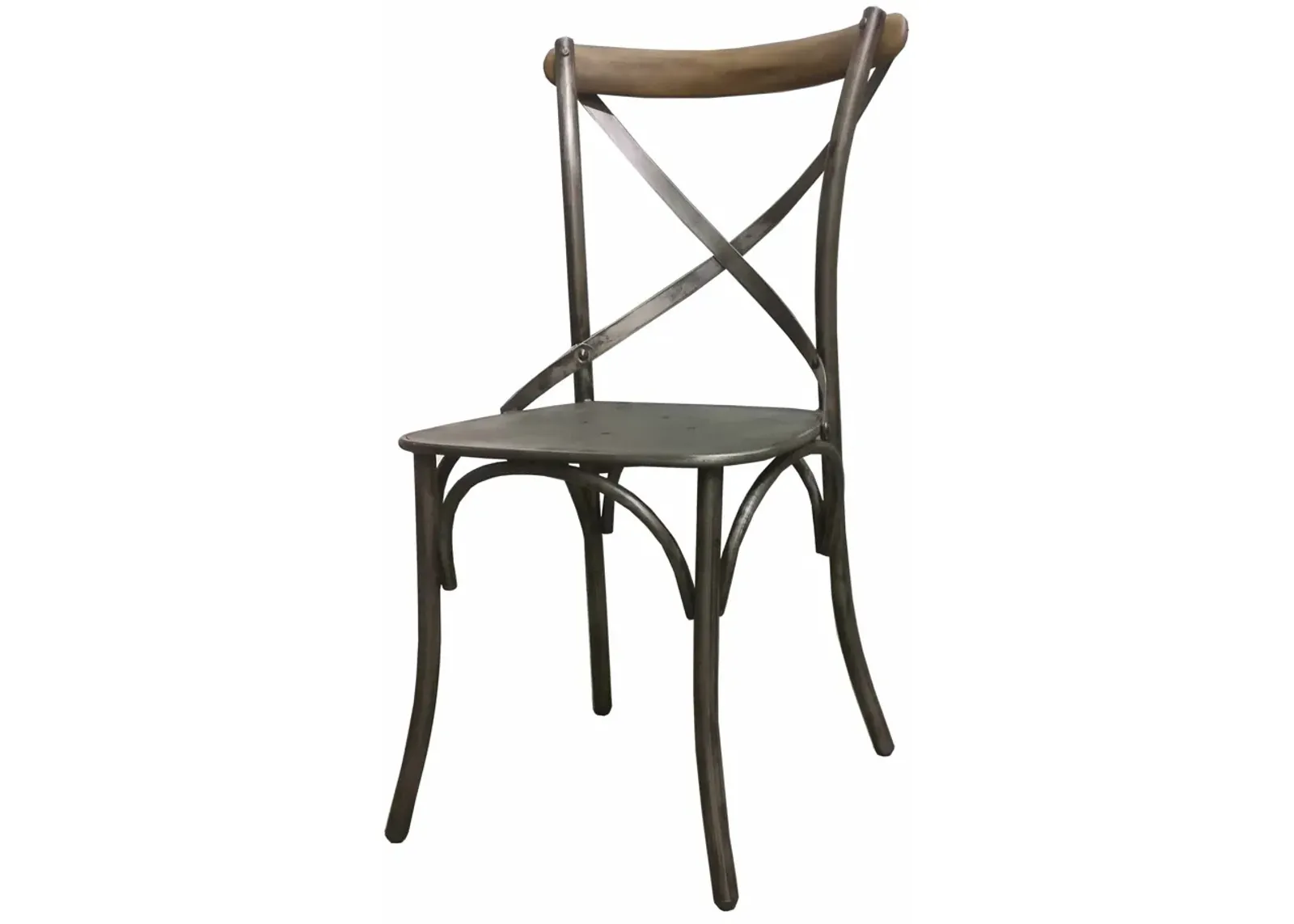 Metal Crossback Chairs (Set of 2 Chairs)