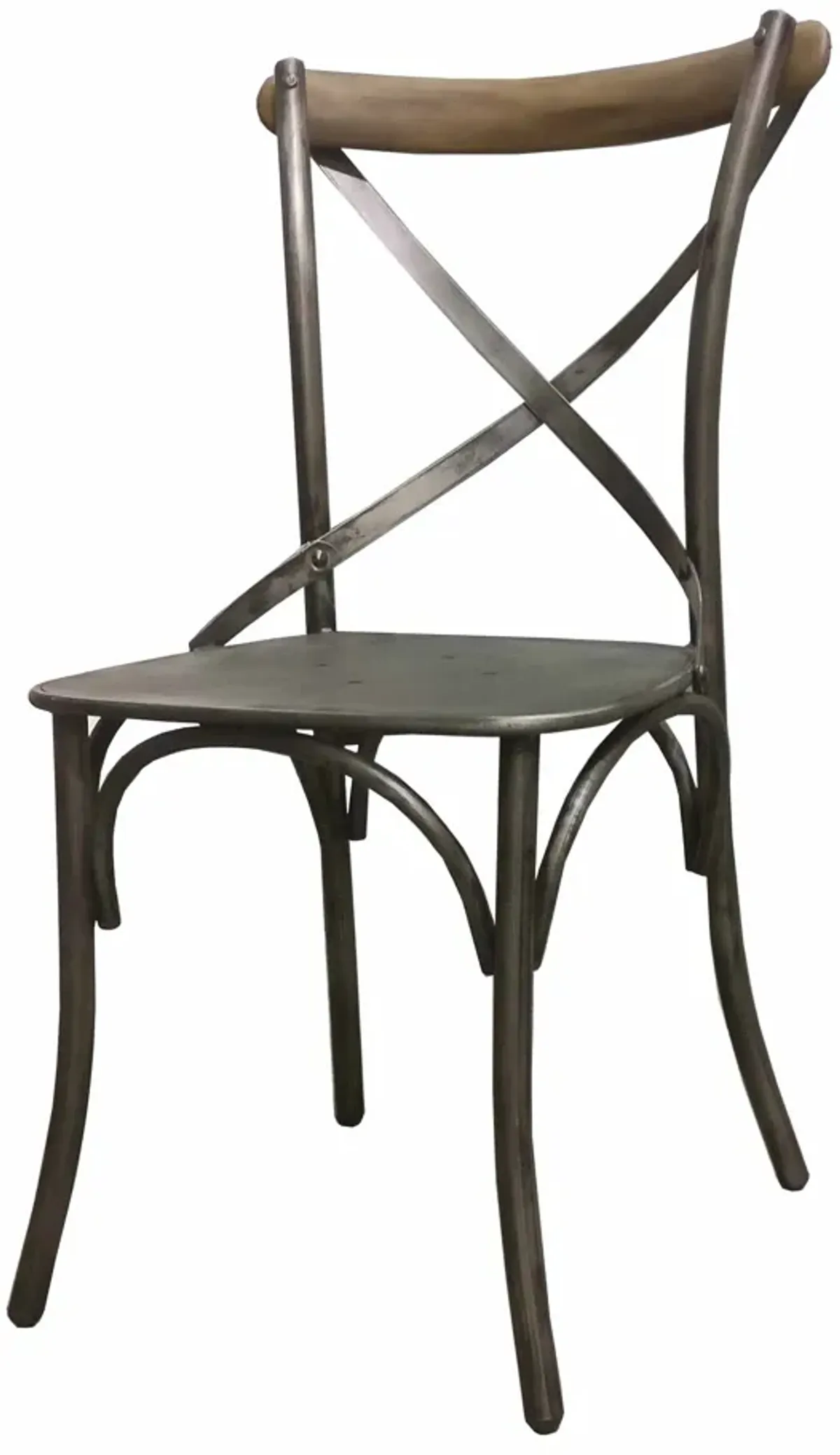 Metal Crossback Chairs (Set of 2 Chairs)