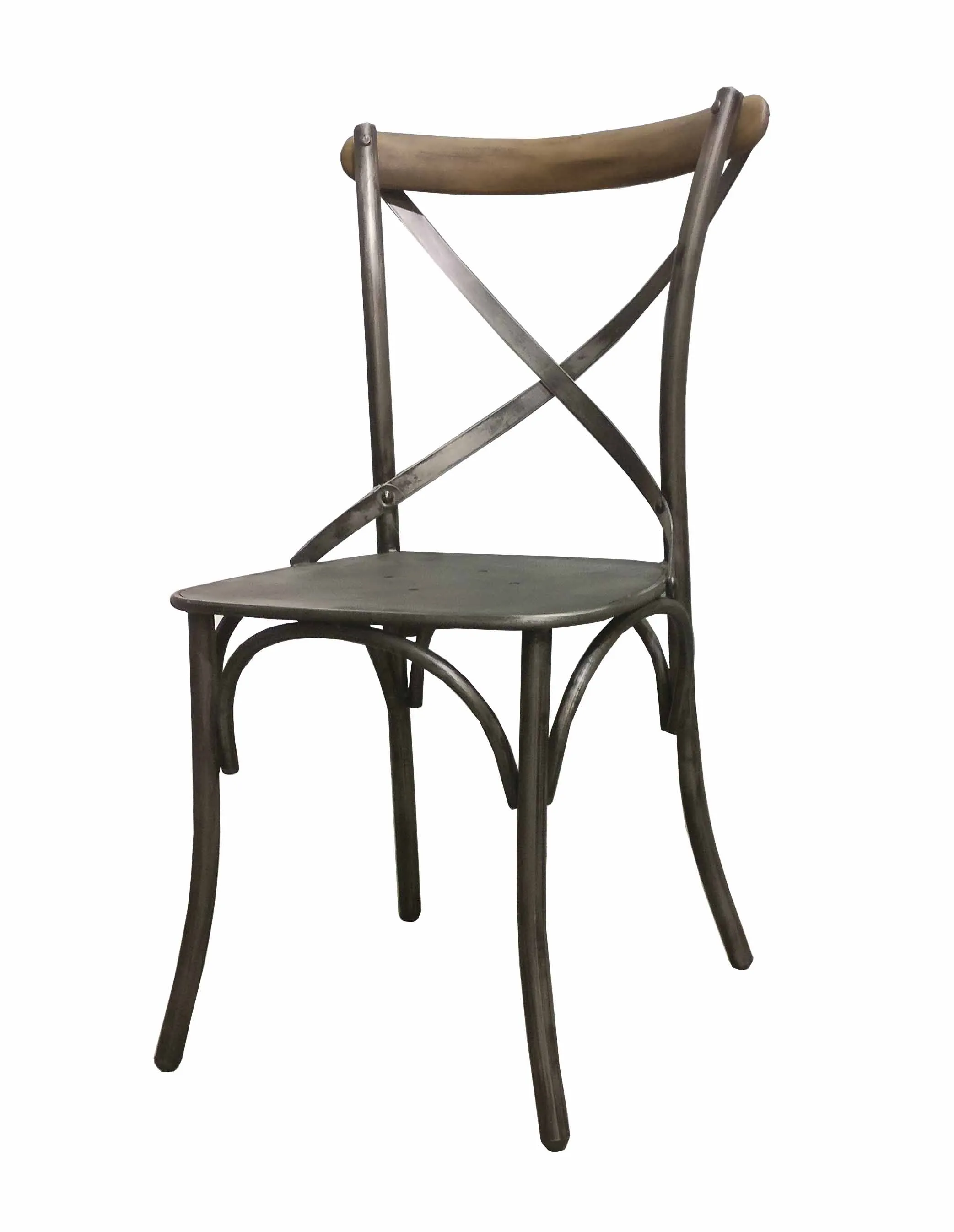 Metal Crossback Chairs (Set of 2 Chairs)