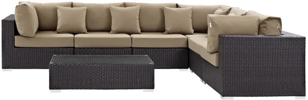 Convene 7 Piece Outdoor Patio Sectional Set