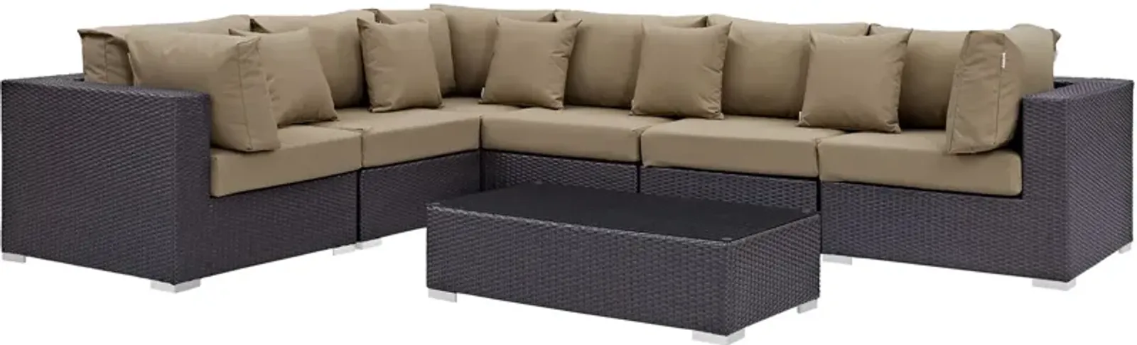 Convene 7 Piece Outdoor Patio Sectional Set