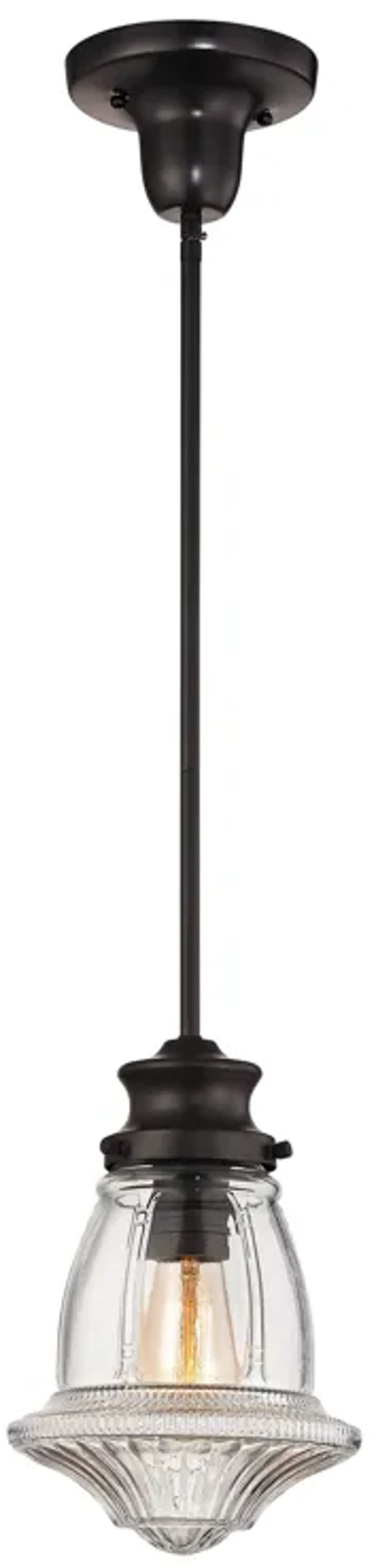 Schoolhouse 8" Wide 1-Light Mini Pendant - Oil Rubbed Bronze