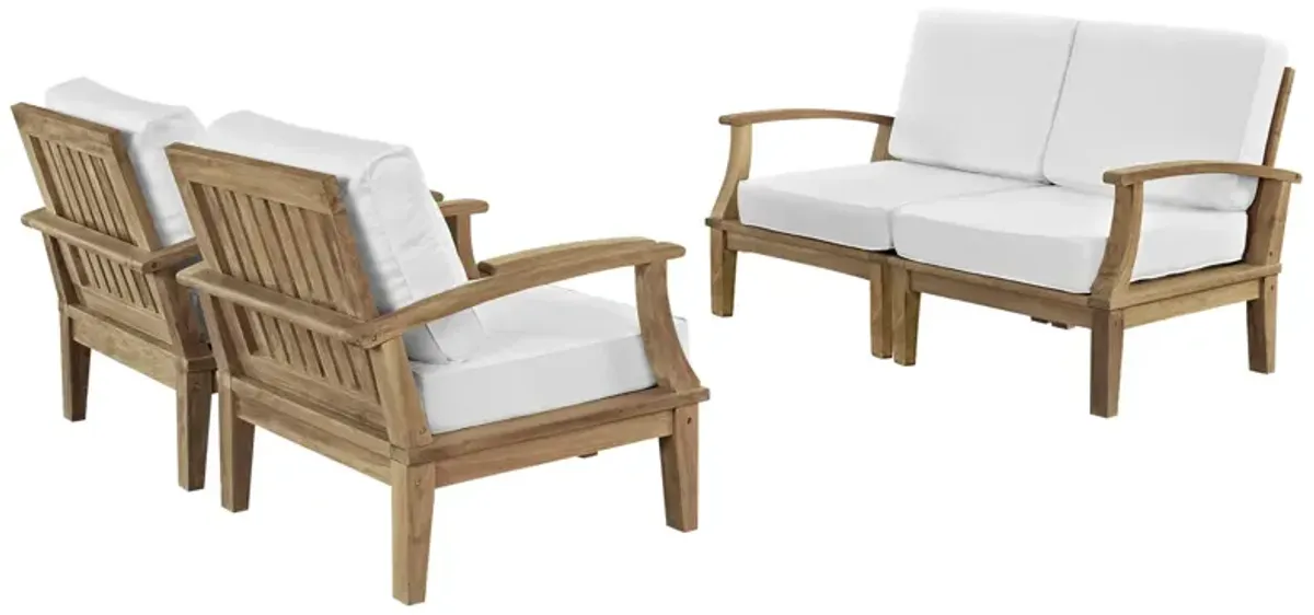 Marina 4 Piece Outdoor Patio Teak Set