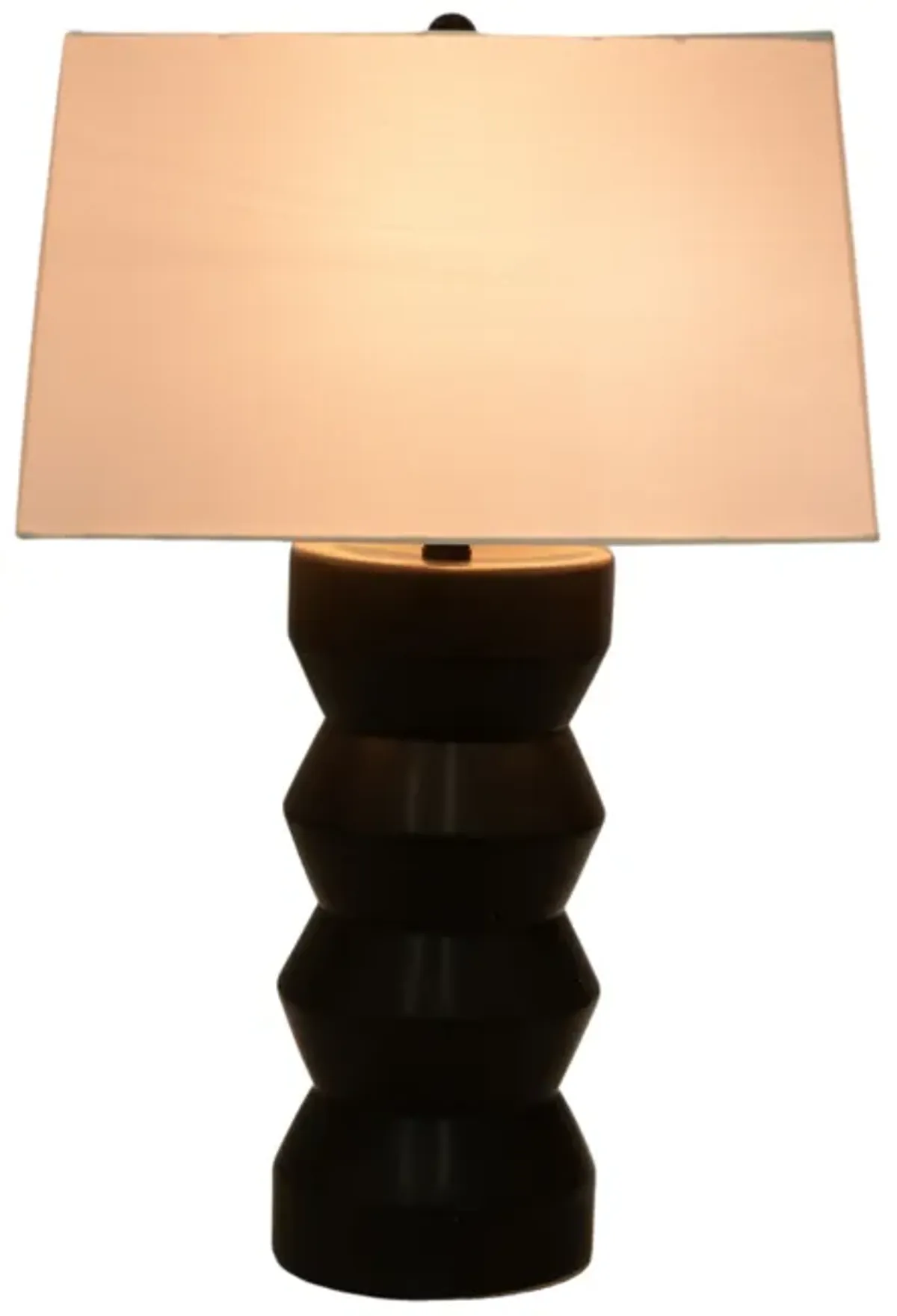 28" Totem Table Lamp, Black