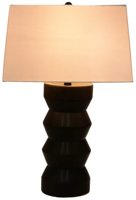 28" Totem Table Lamp, Black