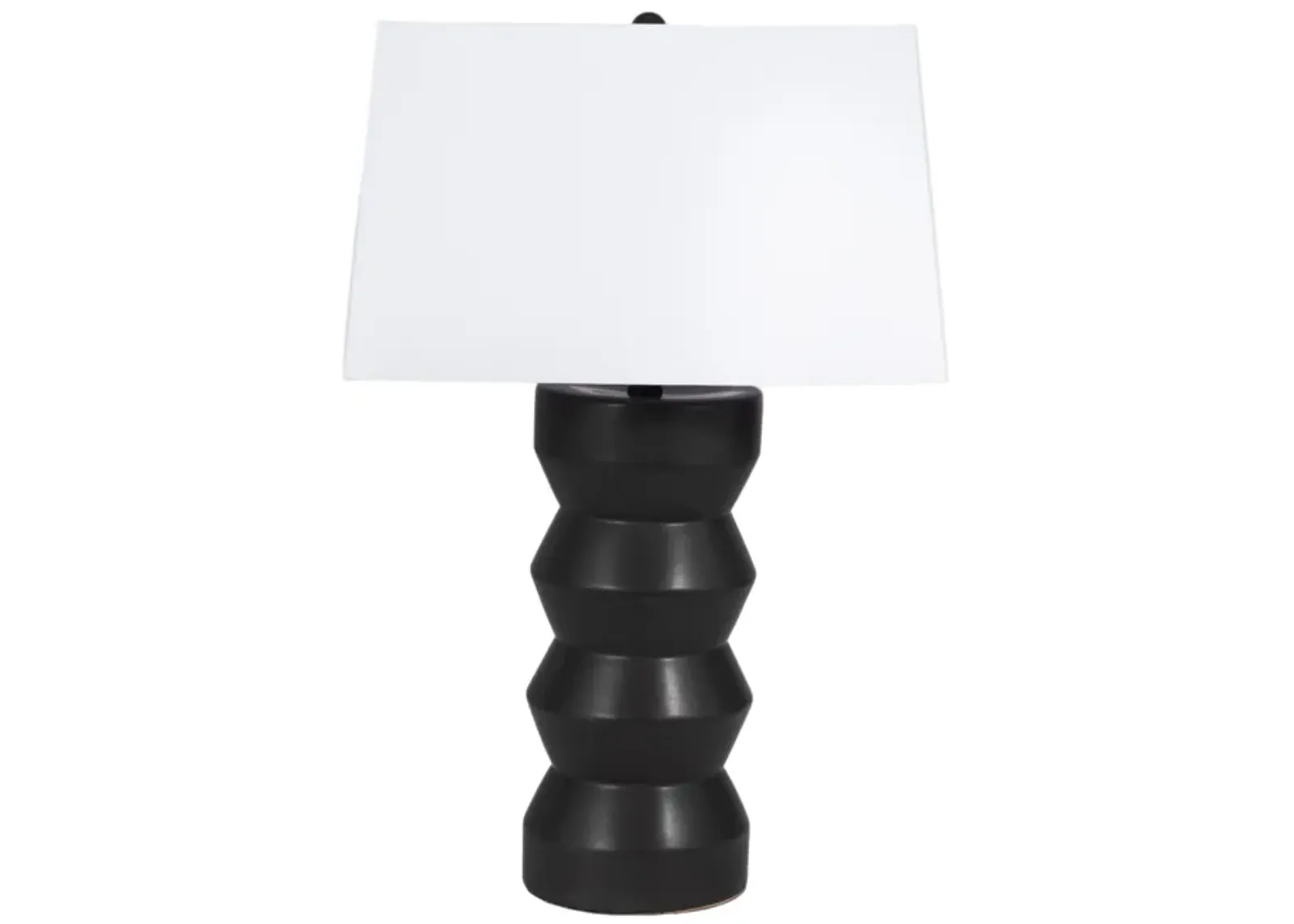 28" Totem Table Lamp, Black