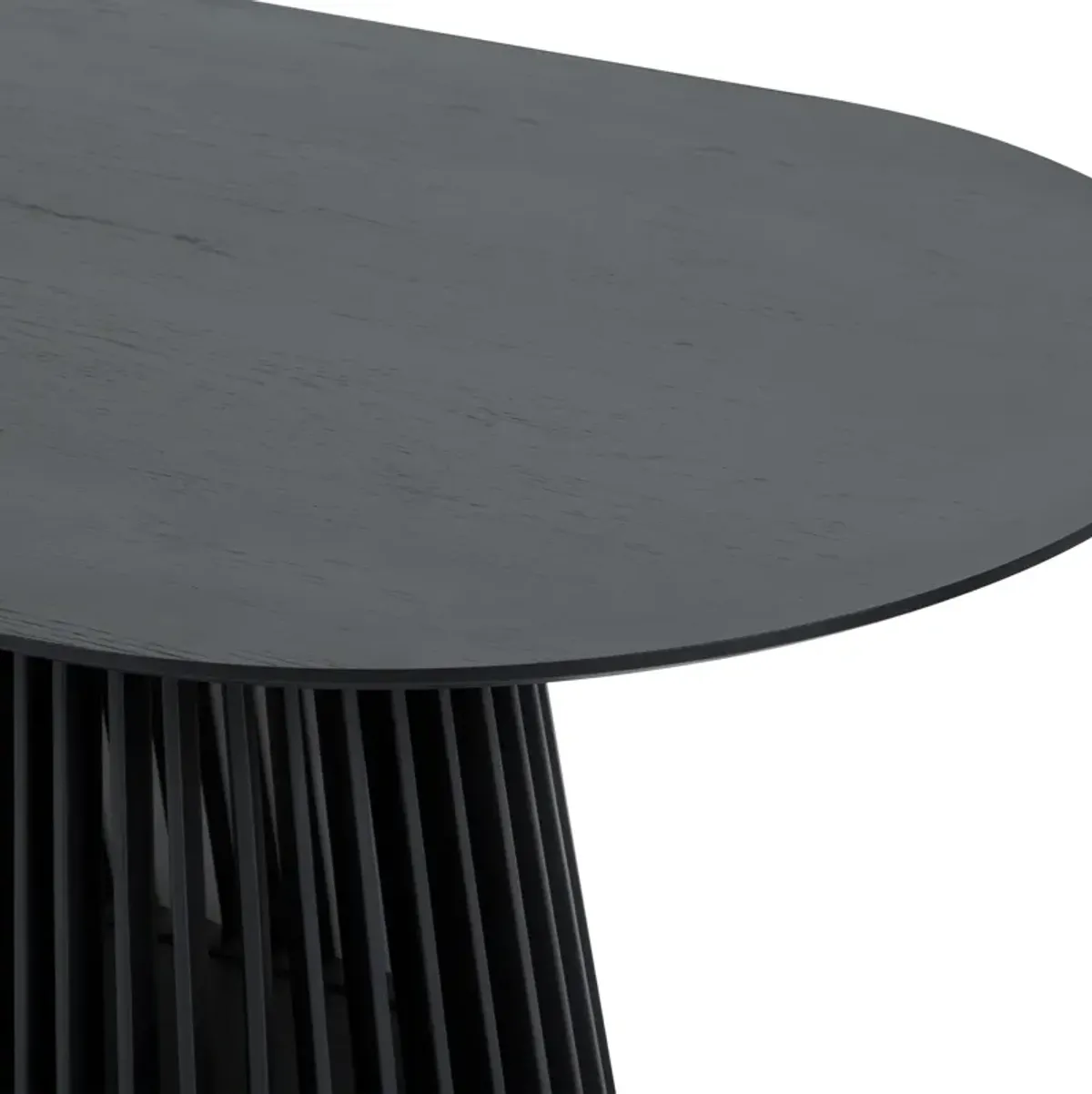 Pasadena 79" Wood Oval Dining Table in Black Oak Finish