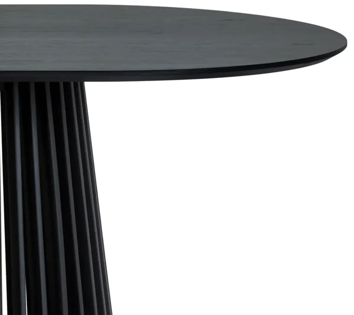 Pasadena 79" Wood Oval Dining Table in Black Oak Finish