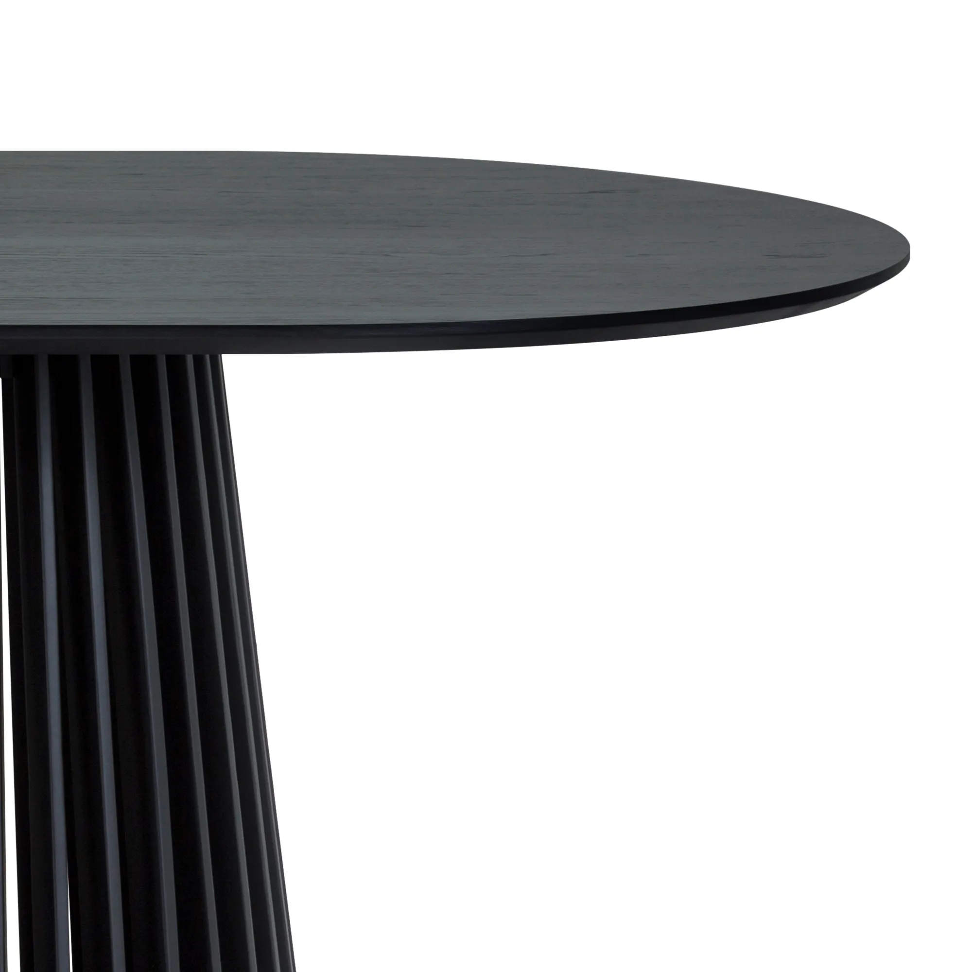 Pasadena 79" Wood Oval Dining Table in Black Oak Finish