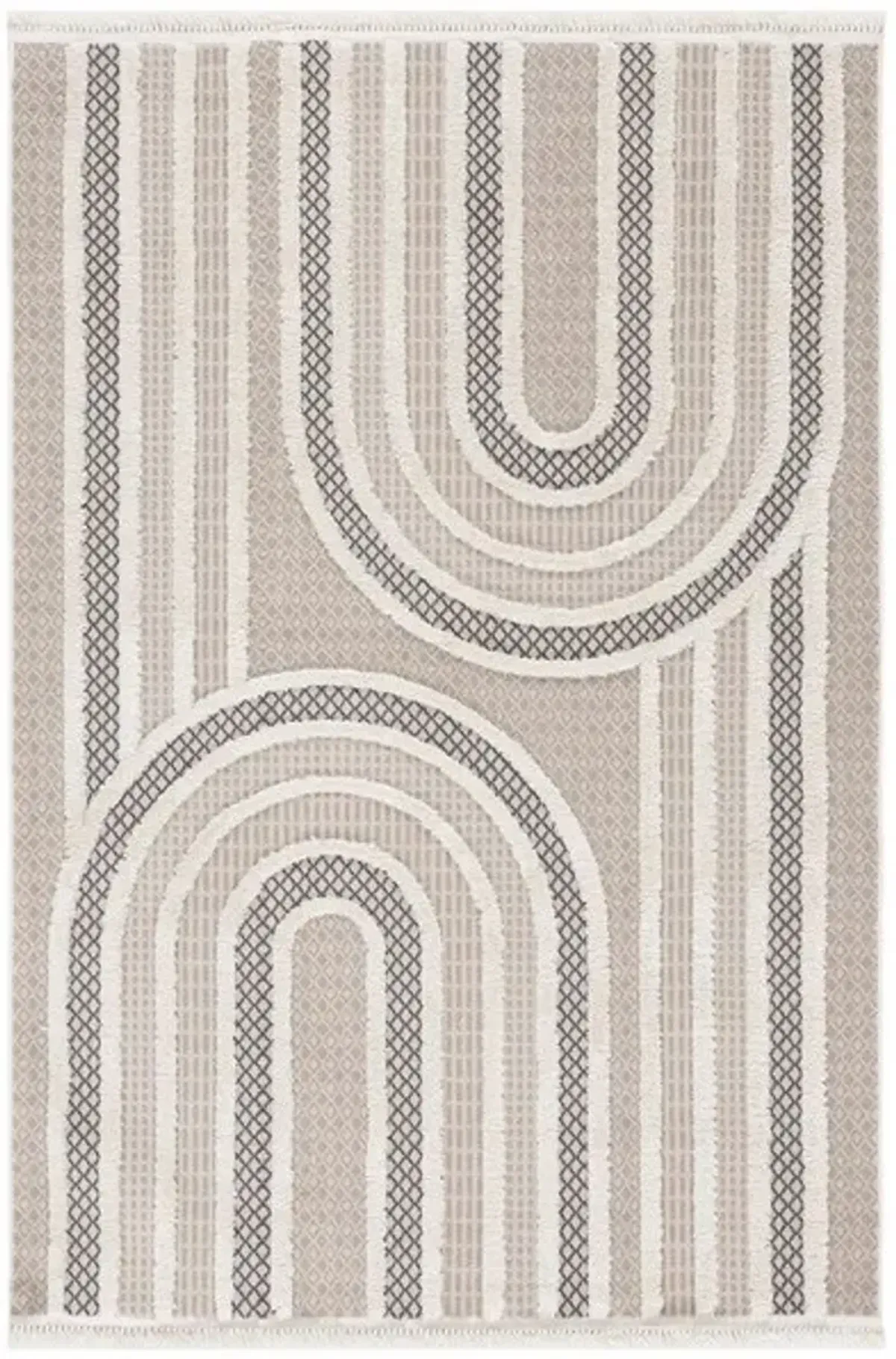 URBAN 210 Beige 9' X 12' Large Rectangle Rug