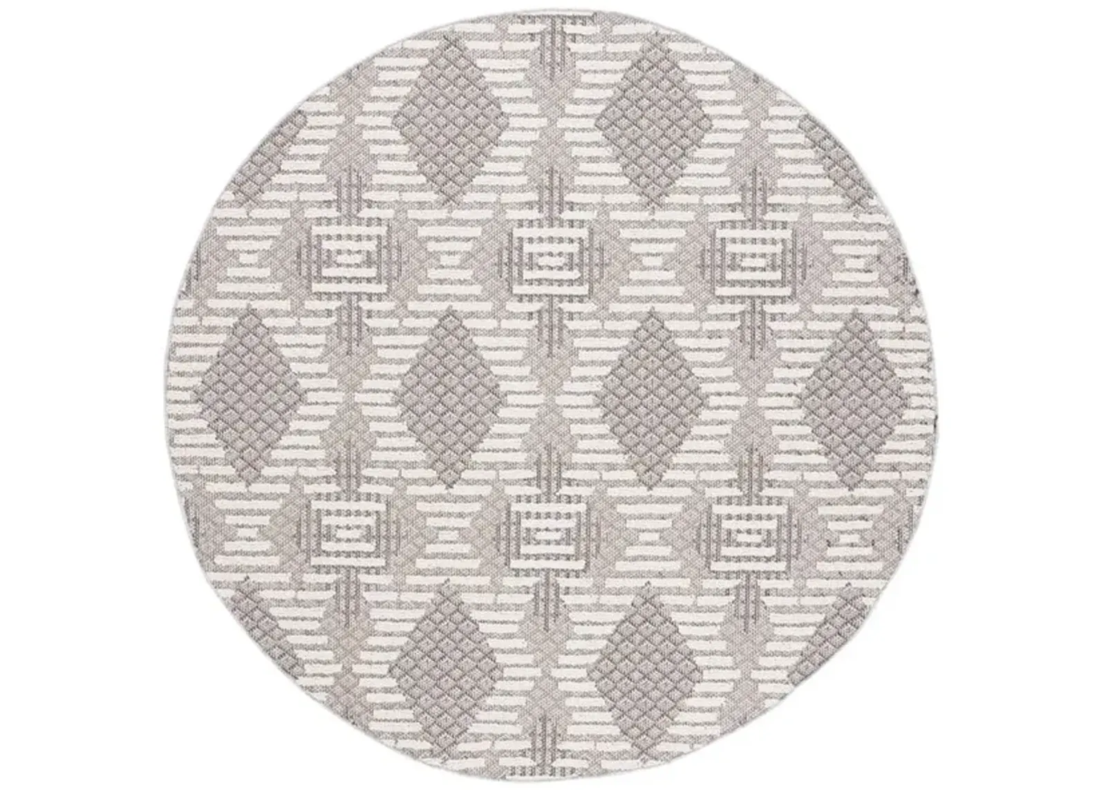 GLOBAL 420 Grey  6'-7' X 6'-7' Round Round Rug