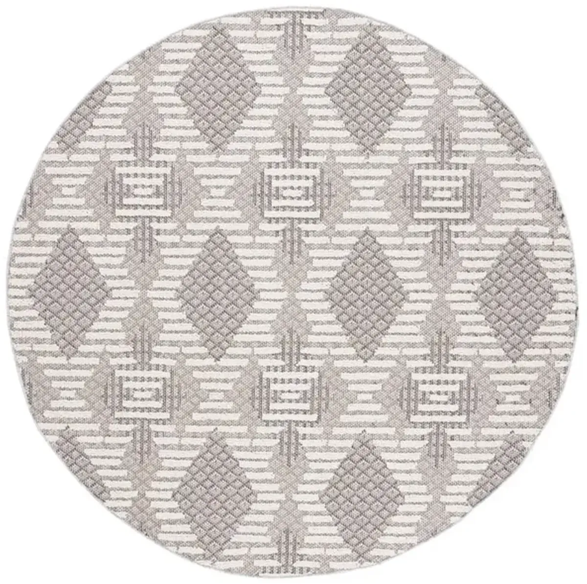 GLOBAL 420 Grey  6'-7' X 6'-7' Round Round Rug