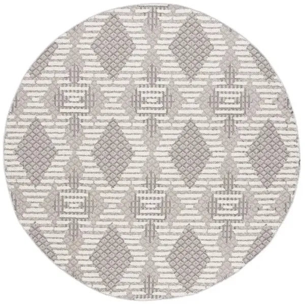 GLOBAL 420 Grey  6'-7' X 6'-7' Round Round Rug