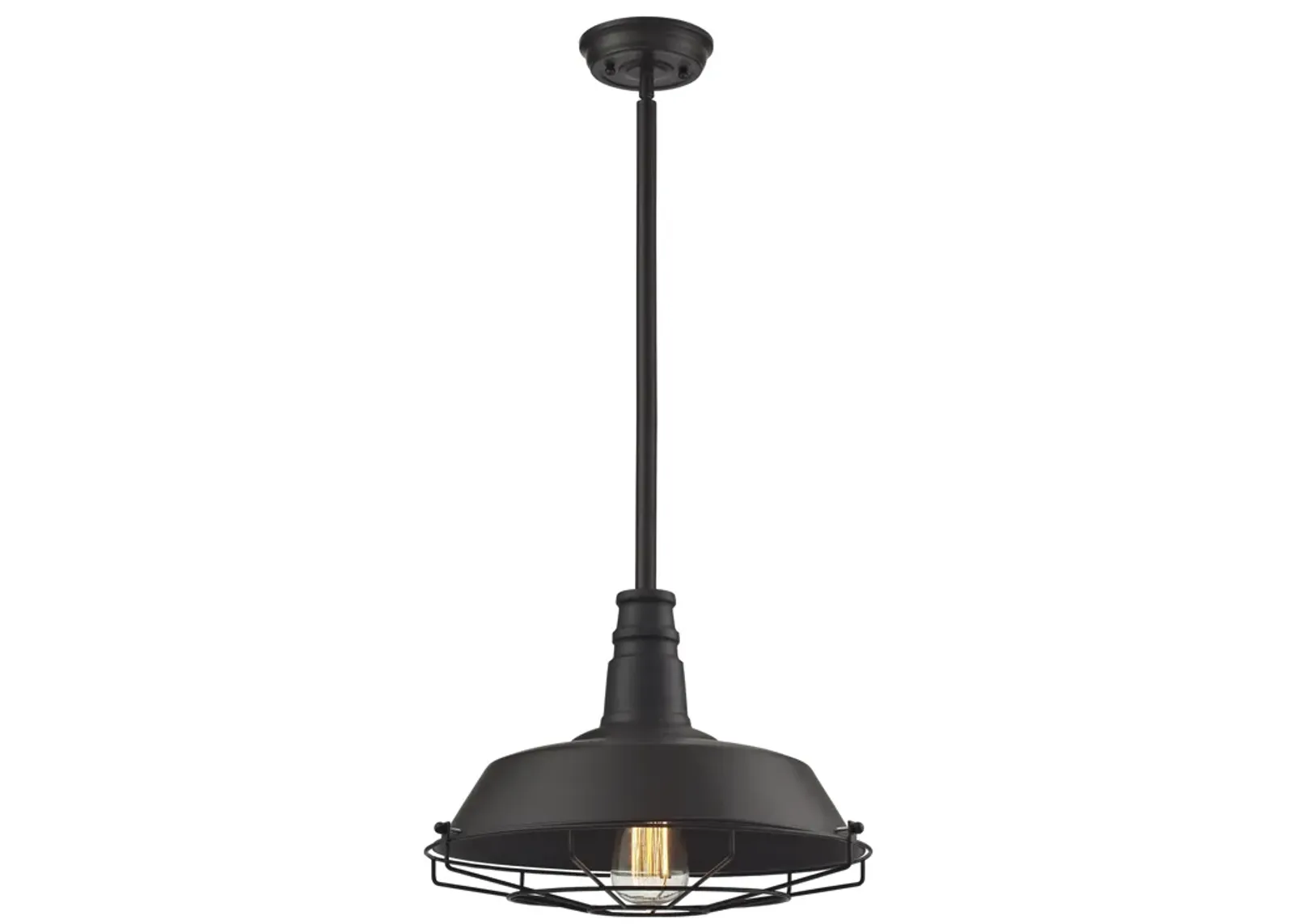 Warehouse Pendant 15" Wide 1-Light Pendant - Oil Rubbed Bronze