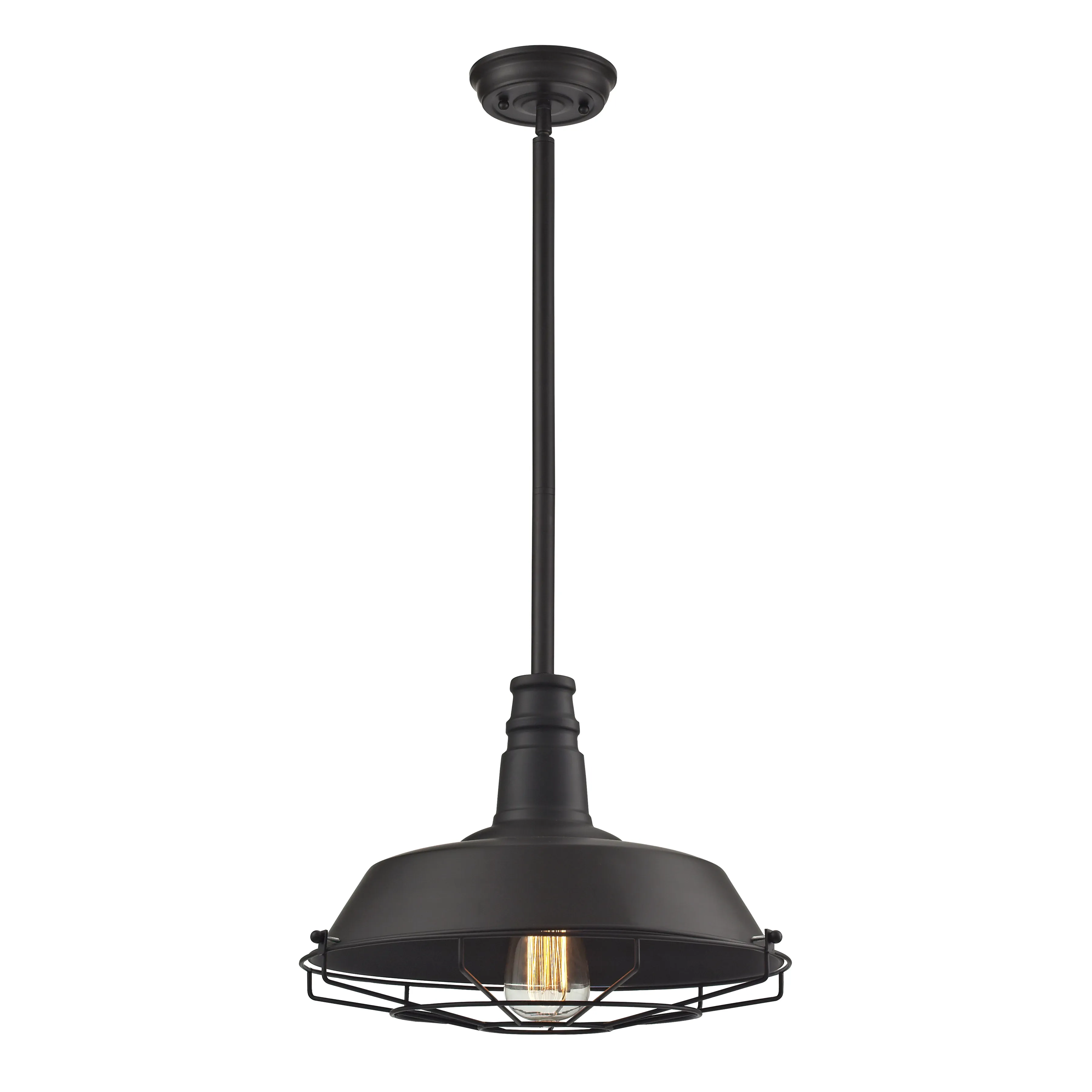 Warehouse Pendant 15" Wide 1-Light Pendant - Oil Rubbed Bronze