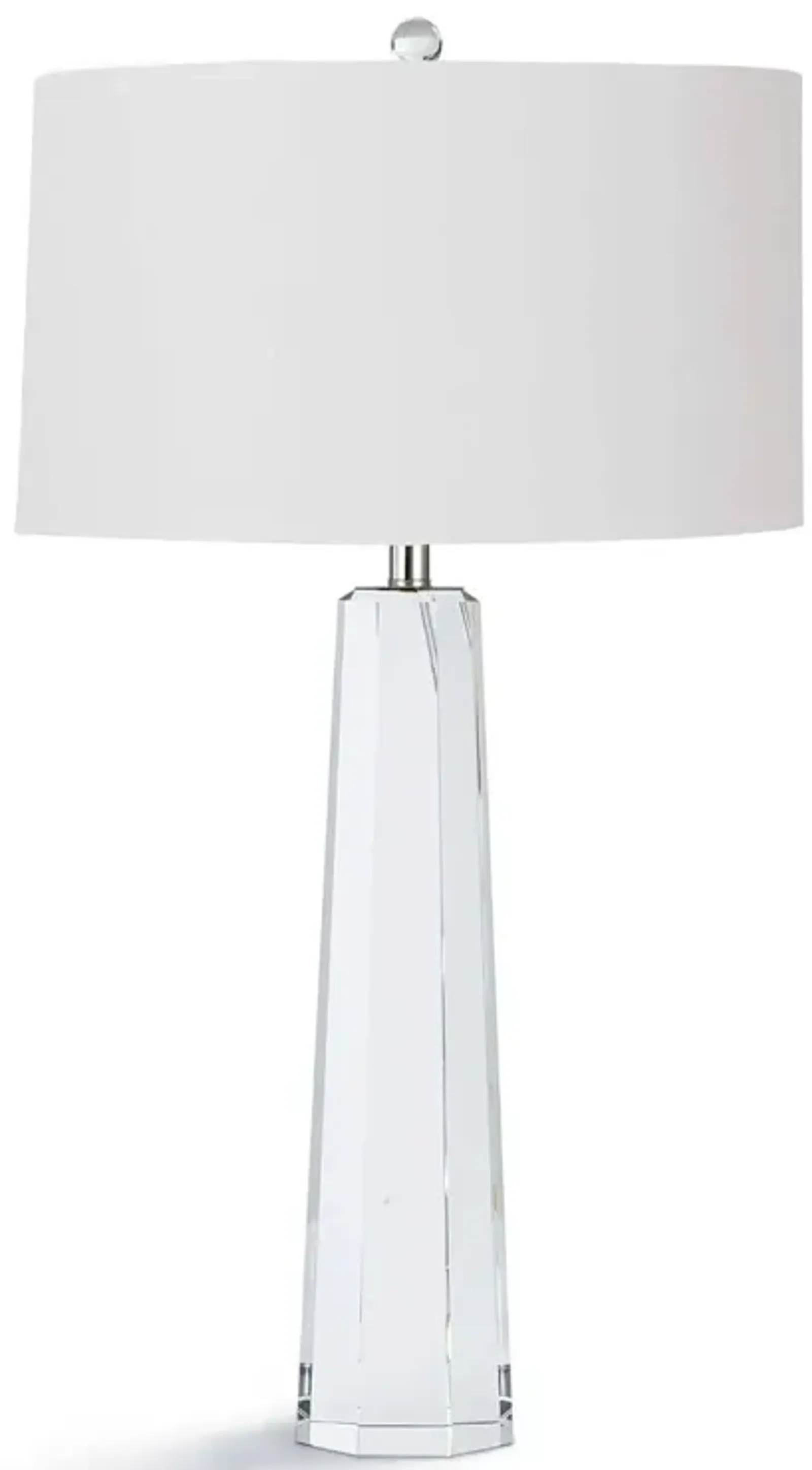 Tapered Hex Crystal Table Lamp