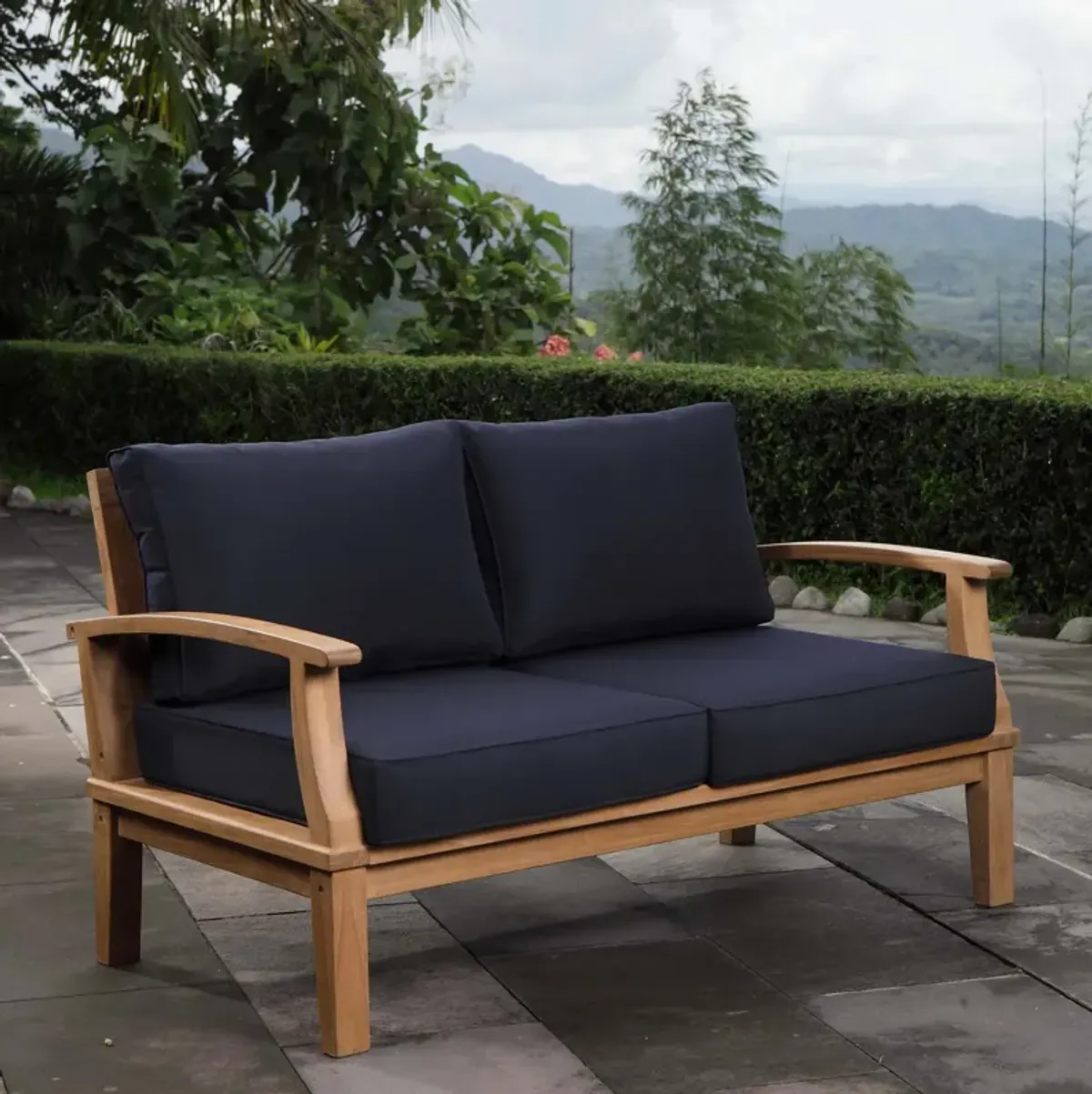 Marina Outdoor Patio Teak Loveseat