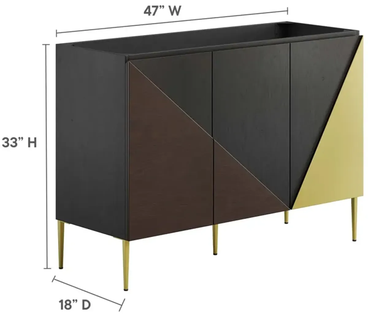 Alchemist 48" Bathroom Vanity Cabinet (Sink Basin Not Included)