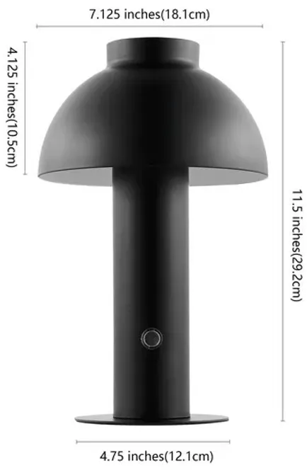 NIARA, 11.5 INCH, BLACK, IRON, RECHARGEABLE LED TABLE LAMP?