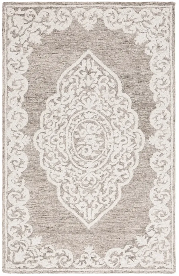 ABSTRACT Hand Tufted 5' x 8' area rug