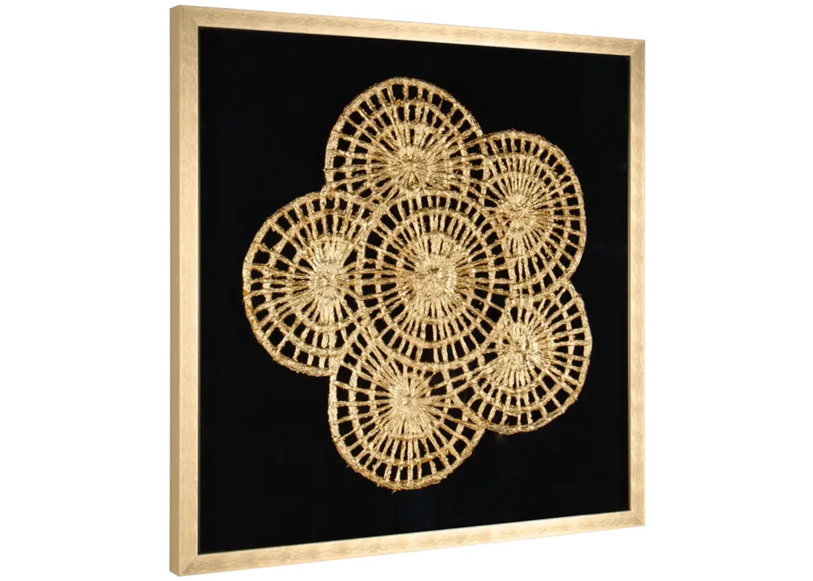 Golden Petals Shadow Box