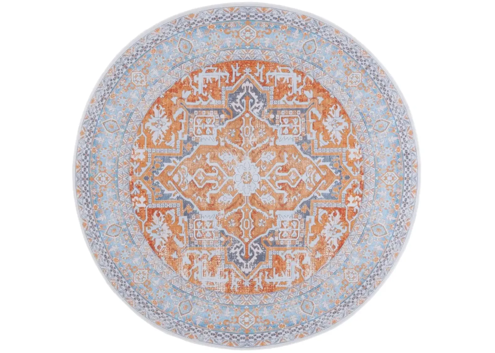 ARIZONA 223 RUST  6' x 6' Round Round Rug