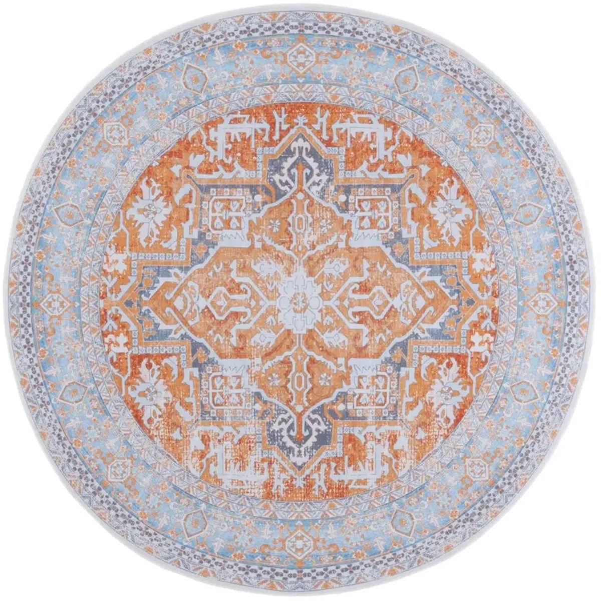 ARIZONA 223 RUST  6' x 6' Round Round Rug